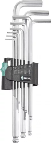 WERA 950/9 Hex-Plus 1 L-kulcs/Hatszögkulcs készlet, metrikus, krómozott, 9 részes 05022087001
