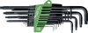 WIHA L-kulcs készlet T5-T50 ProStar tartóban TORX 14 részes fekete oxidált 24852