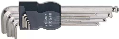 HAZET gömbvégű imbuszkulcs készlet 9 részes 1,5-10mm 2105LG/9H
