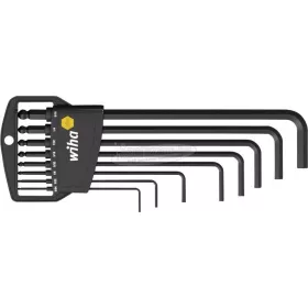   WIHA Imbuszkulcs készlet 5/64"-5/16" Classic tartóban hatlapú gömbfejű 9 részes fekete oxidált, colos kivitel 01420