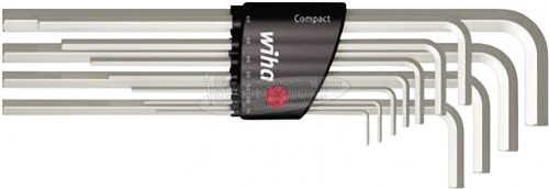 WIHA Imbuszkulcs készlet 1,5-10mm Compact tartóban Imbusz fényes nikkelezésű 12 részes 36451