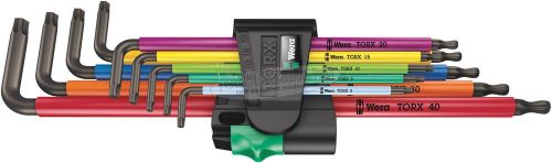 WERA 967/9 TX XL Multicolor 1 L-kulcskészlet TORX csavarokhoz, hosszú, 9 részes 05024480001