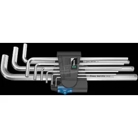   WERA 950/9 L Hex-Plus HF 1 L-kulcs/Hatszögkulcs készlet, metrikus, krómozott, tartó funkcióval, 9 db 05022130001