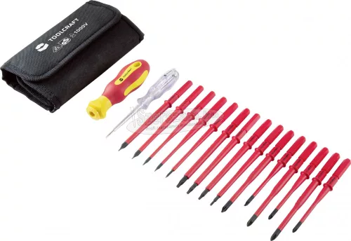 TOOLCRAFT csavarhúzó készlet, cserélhető pengéjű, szigetelt VDE 1000V, WHS-017 TO-6326253