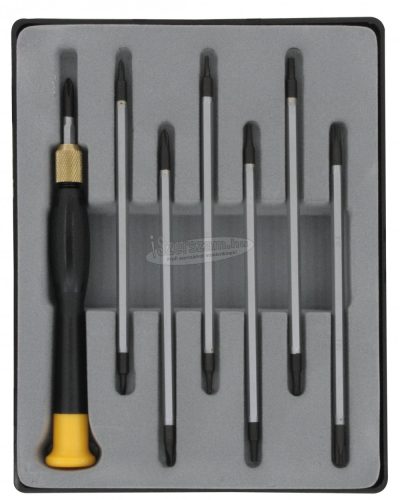DONAU ELEKTRONIK csavarhúzó készlet cserepengékkel SL+PH+T 7 részes 280-70