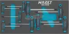HAZET T-markolatú torx csavarhúzó készlet 9 részes T6-T30 163-182/9