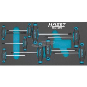   HAZET T-markolatú torx csavarhúzó készlet 9 részes T6-T30 163-182/9