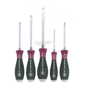   WIHA Csavarhúzó készlet MicroFinish Lapos, Phillips, teljes hosszúságú hatlapú pengével, 5 részes 29138