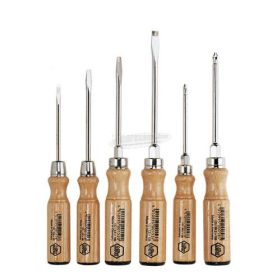   WIHA Fa markolatú csavarhúzókészlet SL+PZ 6 részes 07150