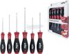 WIHA SoftFinish csavarhúzó készlet Lapos és Phillips, hatlapú toldalékkal, 6 részes 21248
