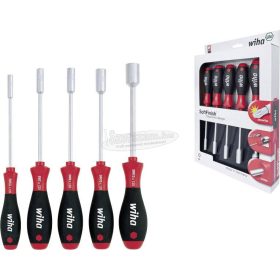   WIHA SoftFinish csavarhúzó készlet Hatlapú nyeles dugókulcs 5,5-13x125mm 5 részes 01034