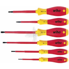   WIHA SoftFinish electric csavarhúzó készlet Lapos, Pozidriv 6 részes szigetelt VDE 1000V 25477