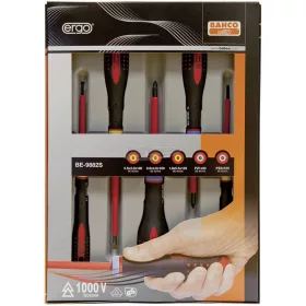   BAHCO Szigetelt ERGO csavarhúzó készlet, 5 részes SL+PZ BE-9882S