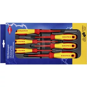   KNIPEX szigetelt VDE 1000V csavarhúzó készlet 6 részes PlusMinus/egyhornyú 00 20 12 V05