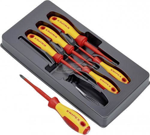 KNIPEX szigetelt csavarhúzó készlet 6 részes PH+PZ VDE 1000V 00 20 12 V03