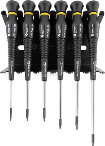 BERNSTEIN ESD Torx csavarhúzó készlet 6 részes T5-T10 tartóban 6-660