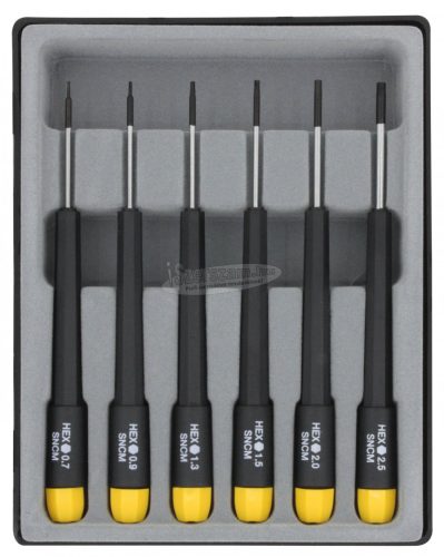 DONAU ELEKTRONIK Hatlapú csavarhúzó készlet (metrikus), 6 részes, pengehossz 40mm, 280-63 280-63