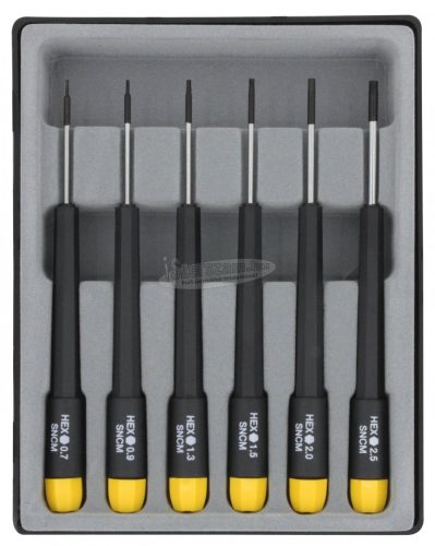 DONAU ELEKTRONIK Hatlapú csavarhúzó készlet 0,7-2,5mm 6 részes, 40mm 280-63
