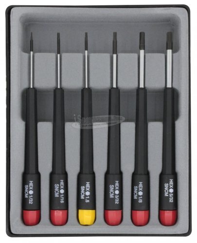DONAU ELEKTRONIK Hatlapú csavarhúzó készlet (colos), 6 részes, 1/32"-5/32" 40mm 280-62