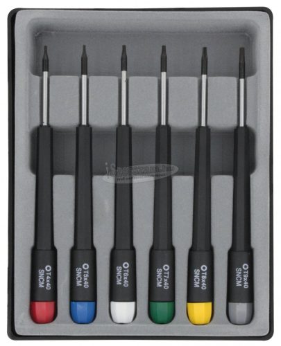 DONAU ELEKTRONIK T profilú Torx csavarhúzó készlet, 6 részes, pengehossz 40mm, T4-T9, 280-67 280-67