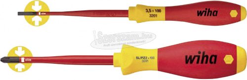 WIHA SoftFinish electric slimFix csavarhúzó készlet Lapos, PlusMinus/Pozidriv 2 részes szigetelt VDE 1000V 36333