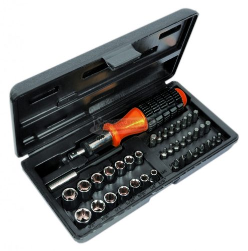 AVIT Racsnis bit+csavarhúzó+dugókulcs készlet 1/4" 40 részes AV07030