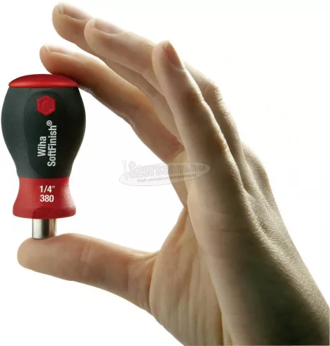 WIHA Csavarhúzó bittárral mágneses Pozidriv, Phillips 6 bittel, Stubby, 1/4" 33741