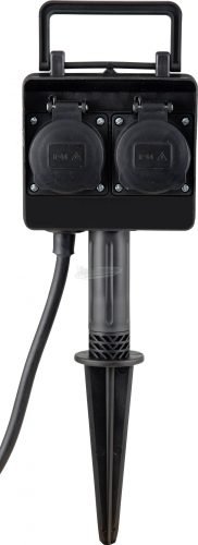 HEITRONIC leszúrható kerti elosztó 4 dugalj IP44 120x100x380mm 35468