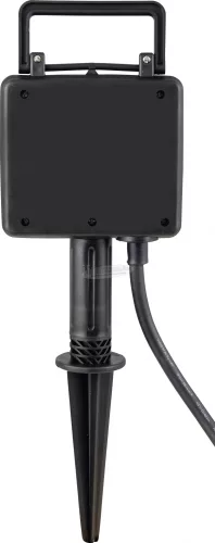 HEITRONIC leszúrható kerti elosztó doboz 2 dugalj IP44 120x70x380mm 35466