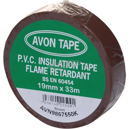 AVON STATIONERY PRODUCTS 19mm x 33M BARNA PVC SZIGETELŐ SZALAG AVN9867550K