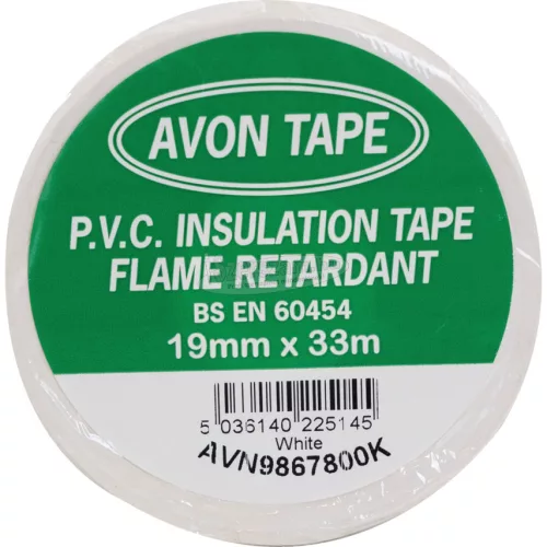 AVON STATIONERY PRODUCTS 19mm x 33M FEHÉR PVC SZIGETELŐ SZALAG AVN9867800K