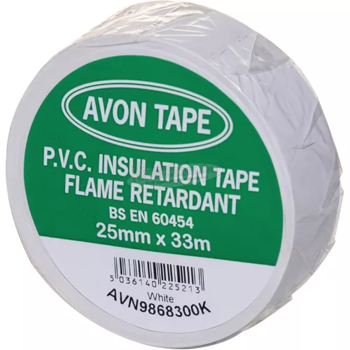 AVON STATIONERY PRODUCTS 25mm x 33M FEHÉR PVC SZIGETELŐ SZALAG AVN9868300K