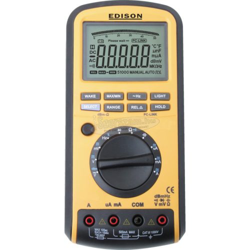 EDISON AUTO RANGE NAGYPONTOSSÁGÚ MULTIMETER-USB INTERFÉSZ EDI5163420K