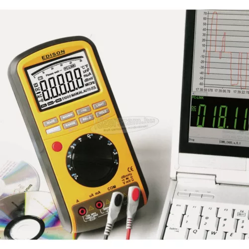 EDISON AUTO RANGE NAGYPONTOSSÁGÚ MULTIMETER-USB INTERFÉSZ EDI5163420K