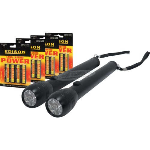EDISON 2 LED FEKETE LÁMPA ELEMEKKEL EDI9042923K