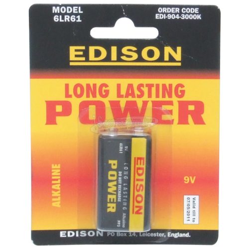 EDISON 6LR61 9V ALKÁLI ELEM EDI9043000K