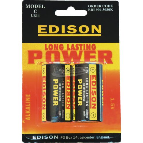 EDISON C ALKÁLI ELEMEK (2db/CS) EDI9043080K