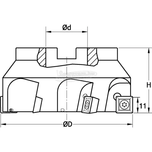 INDEXA 100mm XP-90C '4-NÉGYSZÖG' FELTŰZHETŐ MARÓFEJ IND1397540K