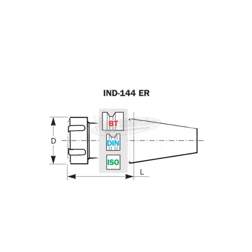 INDEXA DN40-ER32-070 ER SZORÍTÓPATRONOS BEFOGÓ KÚPOS SZÁRRAL IND1442716K