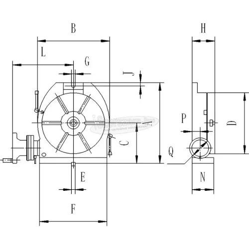 INDEXA 315mm HORIZONTÁLIS & VERTIKÁLIS FORGÓASZTAL IND4370520K