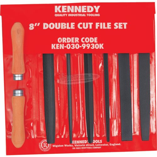 KENNEDY 8" KETTŐS VÁGATÚ MŰHELYRESZELŐ KÉSZLET 8db-OS KEN0309930K