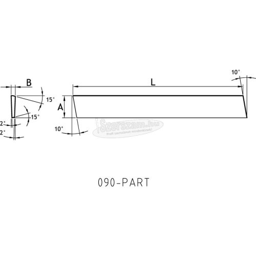 KENNEDY 3/32"X1/2"X4,1/2" LESZÚRÓ BETÉTKÉS HSS-CO5% KEN0905410K