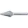 KENNEDY 6X12mm KÚPOS TURBÓMARÓ TURBÓMARÓ FORGÁCSTÖRŐ FOGAZÁSSAL KEN2107160K
