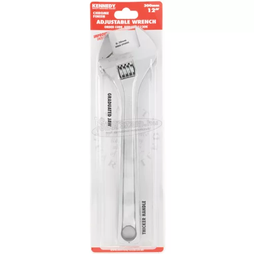 KENNEDY 300MM/12" ÁLLÍTHATÓ CSAVARKULCS, KRÓMOZOTT KEN5011120K