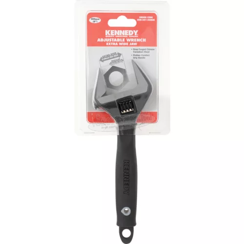 KENNEDY 8"/200mm ÁLLÍTHATÓ CSAVARKULCS SZÉLES SZORÍTÓPOFÁVAL KEN5015080K