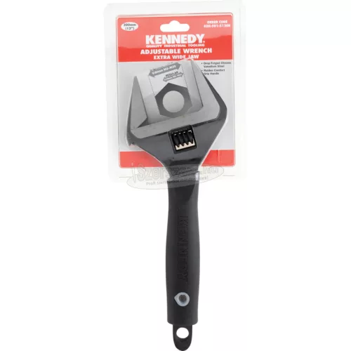 KENNEDY 12"/300mm ÁLLÍTHATÓ CSAVARKULCS SZÉLES SZORÍTÓPOFÁVAL KEN5015120K