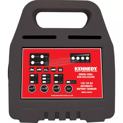 KENNEDY 12V/6V 8A AUTOMATIKUS AKKUMULÁTORTÖLTŐ KEN5030350K