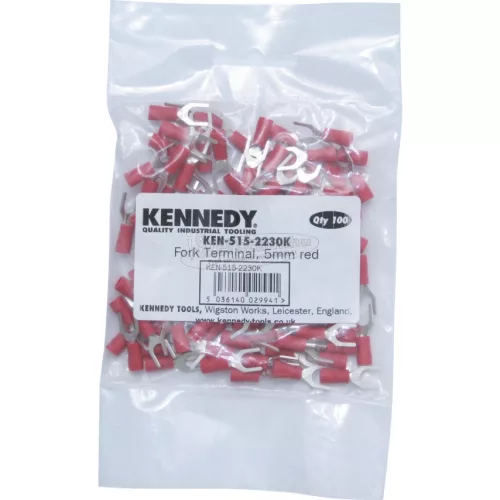 KENNEDY 5,00mm PIROS VILLÁS KÁBELSARU (100db/CS) KEN5152230K