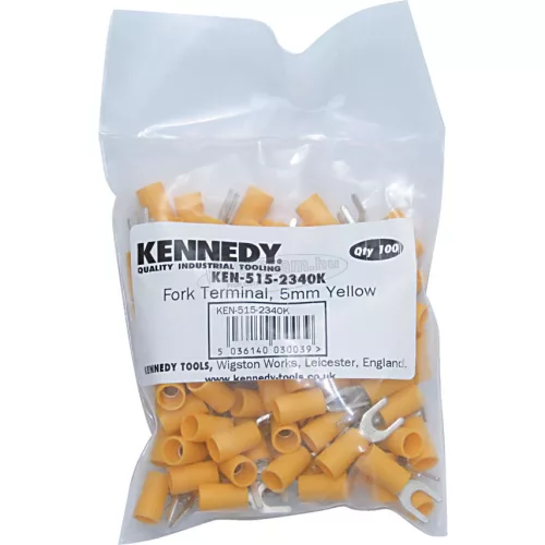 KENNEDY 5,00mm SÁRGA VILLÁS KÁBELSARU (100db/CS) KEN5152340K