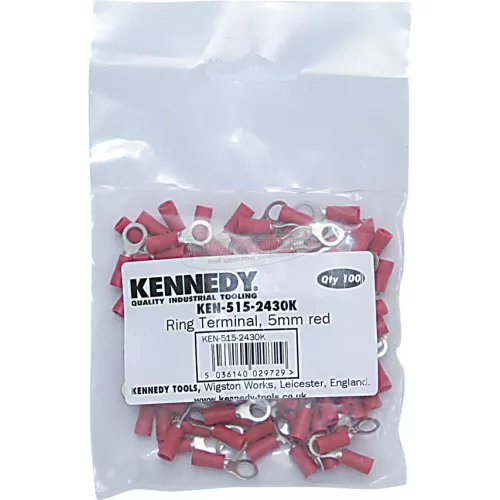 KENNEDY 5,00mm PIROS GYŰRŰS KÁBELSARU (100db/CS) KEN5152430K